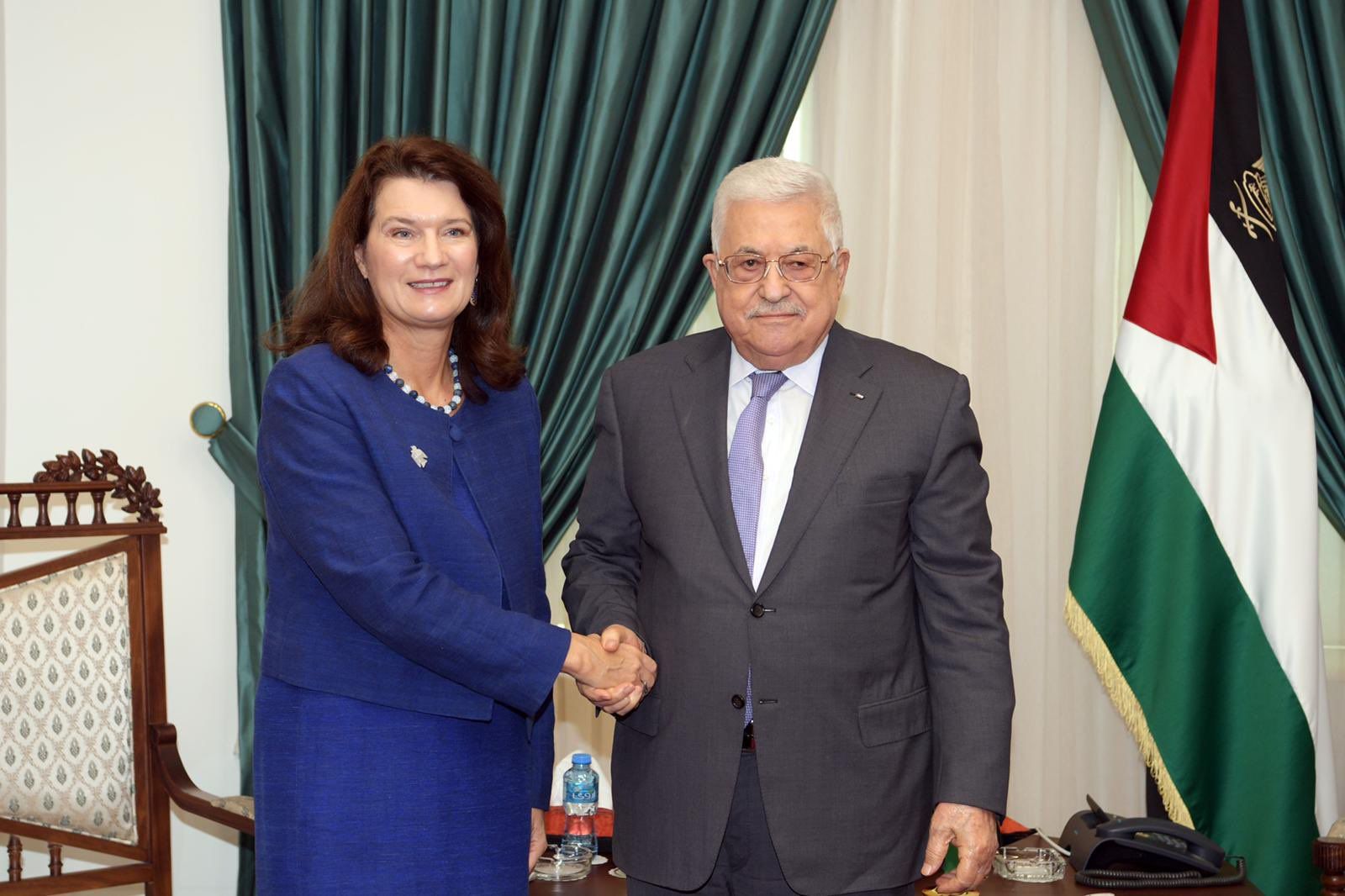 وزيرة خارجية السويد تنتقد الفساد في فلسطين