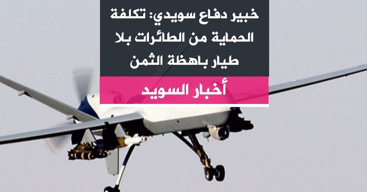 خبير دفاع سويدي: تكلفة الحماية من الطائرات بلا طيار باهظة الثمن